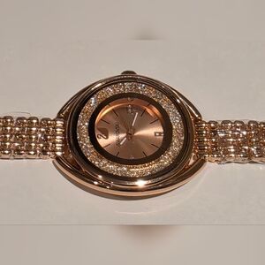 Swarovski Crystalline Oval Watch – Rose-Gold Tone Plated